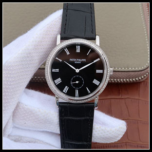 パテックフィリップ メンズ 38mm シースルーバック 手巻き式腕時計 5119G