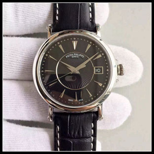 パテックフィリップ メンズ 38mm シースルーバック腕時計
