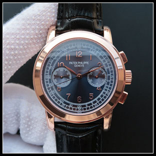 パテックフィリップ メンズ 42mm シースルーバック 手巻き式腕時計