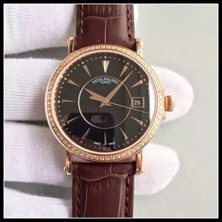 パテックフィリップ メンズ 38mm シースルーバック腕時計 5153G