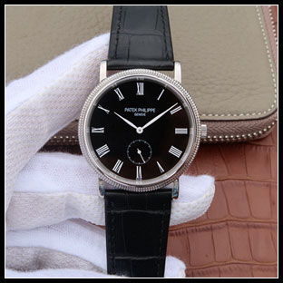 パテックフィリップ メンズ 38mm シースルーバック 手巻き式腕時計