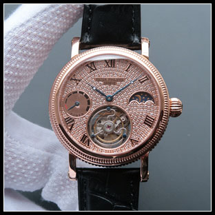 パテックフィリップ メンズ 43mm シースルーバック 手巻き式腕時計
