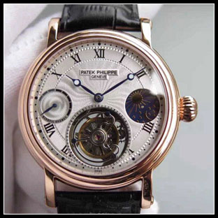 パテックフィリップ メンズ 42mm シースルーバック 手巻き式腕時計