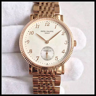 パテックフィリップ メンズ 36mm シースルーバック腕時計5119J
