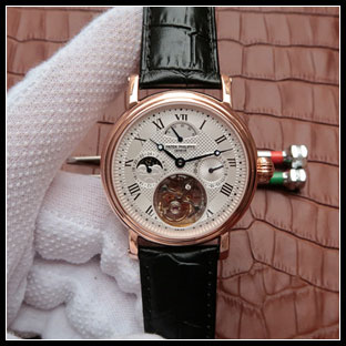 パテックフィリップ メンズ 42mm シースルーバック 手巻き式腕時計