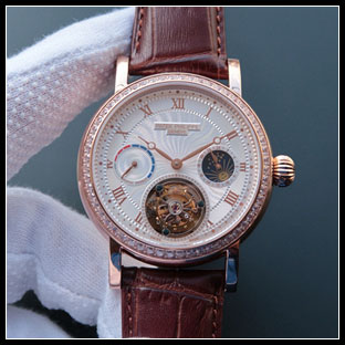 パテックフィリップ メンズ 42mm シースルーバック 自動巻き腕時計