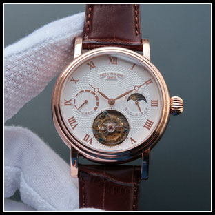 パテックフィリップ メンズ 42mm シースルーバック 自動巻き腕時計