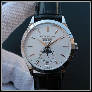 パテックフィリップ メンズ 38mm シースルーバック 自動巻き腕時計
