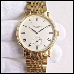 パテックフィリップ メンズ 36mm シースルーバック腕時計5119J