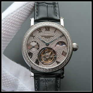 パテックフィリップ メンズ 43mm シースルーバック 手巻き式腕時計