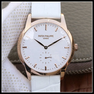 パテックフィリップ メンズ 38mm シースルーバック 手巻き式腕時計