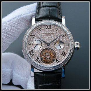 パテックフィリップ メンズ 42mm シースルーバック 自動巻き腕時計