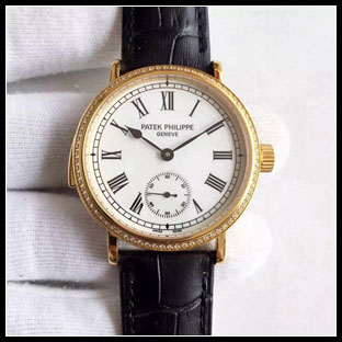 パテックフィリップ メンズ 38mm シースルーバック 手巻き式腕時計