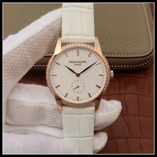 パテックフィリップ メンズ 38mm シースルーバック 手巻き式腕時計