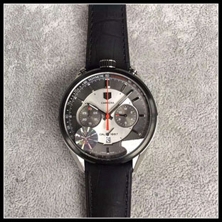 タグホイヤー メンズ 45mm シースルーバック 自動巻き腕時計