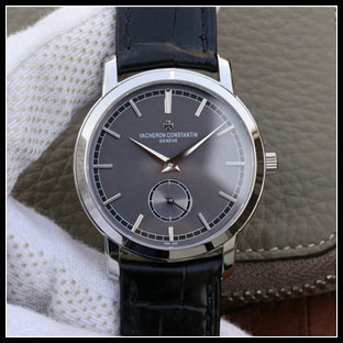 ヴァシュロンコンスタン メンズ 42mm シースルーバック 手巻き式腕時計