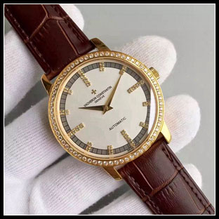 ヴァシュロンコンスタン メンズ 40mm シースルーバック 手巻き式腕時計