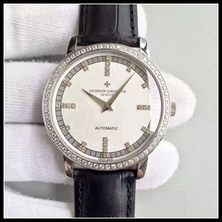 ヴァシュロンコンスタン メンズ 40mm シースルーバック 手巻き式腕時計