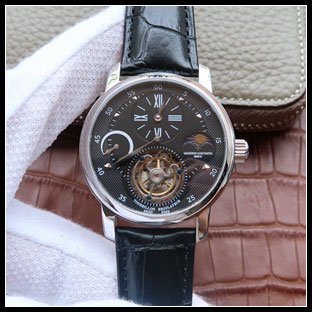 ヴァシュロンコンスタン メンズ 42mm シースルーバック 手巻き式腕時計