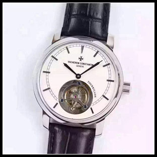 ヴァシュロンコンスタン メンズ 42mm シースルーバック 手巻き式腕時計