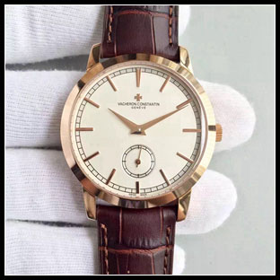ヴァシュロンコンスタン メンズ 38mm シースルーバック 手巻き式腕時計