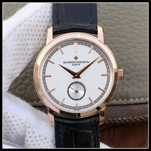 ヴァシュロンコンスタン メンズ 42mm シースルーバック 手巻き式腕時計
