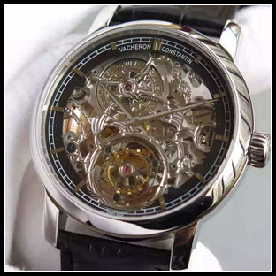 ヴァシュロンコンスタン メンズ 42mm シースルーバック 自動巻き腕時計