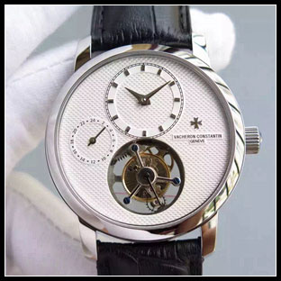 ヴァシュロンコンスタン メンズ 42mm シースルーバック 手巻き式腕時計