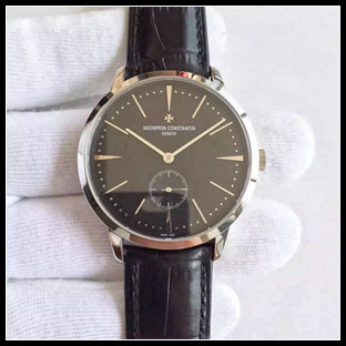 ヴァシュロンコンスタン メンズ 42mm シースルーバック 手巻き式腕時計