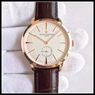 ヴァシュロンコンスタン メンズ 42mm シースルーバック 手巻き式腕時計