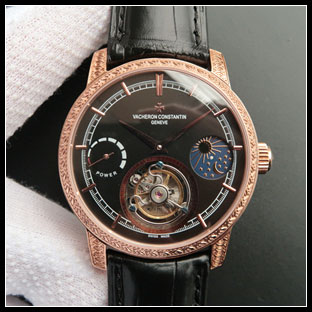ヴァシュロンコンスタン メンズ 40mm シースルーバック 手巻き式腕時計