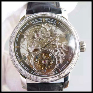 ヴァシュロンコンスタン メンズ 42mm シースルーバック 自動巻き腕時計