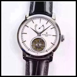 ヴァシュロンコンスタン メンズ 42mm シースルーバック 手巻き式腕時計
