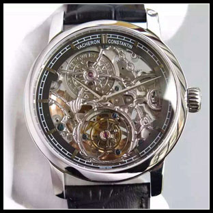 ヴァシュロンコンスタン メンズ 42mm シースルーバック 自動巻き腕時計