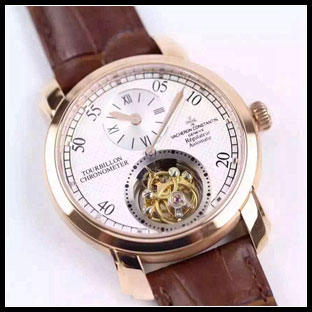 ヴァシュロンコンスタン メンズ 42mm シースルーバック 手巻き式腕時計