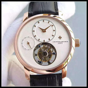 ヴァシュロンコンスタン メンズ 42mm シースルーバック 手巻き式腕時計