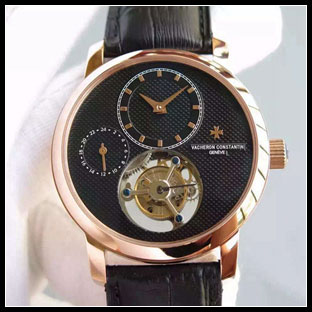 ヴァシュロンコンスタン メンズ 42mm シースルーバック 手巻き式腕時計