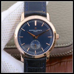 ヴァシュロンコンスタン メンズ 42mm シースルーバック 手巻き式腕時計