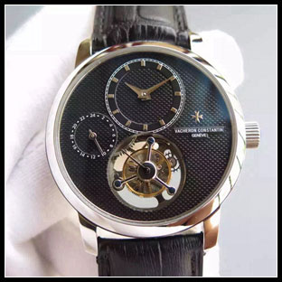 ヴァシュロンコンスタン メンズ 42mm シースルーバック 手巻き式腕時計
