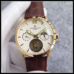 ヴァシュロンコンスタン メンズ 42mm シースルーバック 自動巻き腕時計