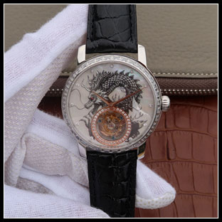 ヴァシュロンコンスタン メンズ 42mm シースルーバック 自動巻き腕時計