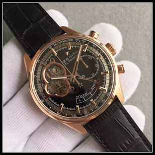 ゼニス シースルーバック メンズ 42mm スイスムーブメント 腕時計